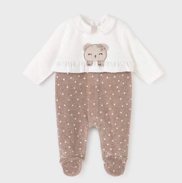 Pijama punto tundosado recién nacida