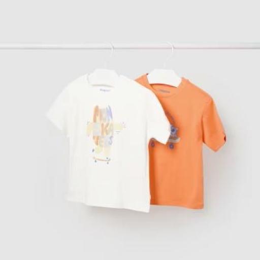 Camisetas manga corta dúo bebé niño