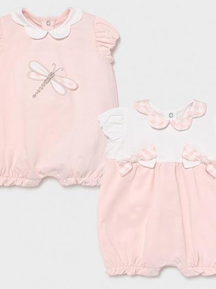 Set pijamas cortos bebé niña
