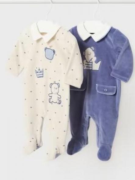 Conjunto dos pijamas tundosado recién nacido [0]