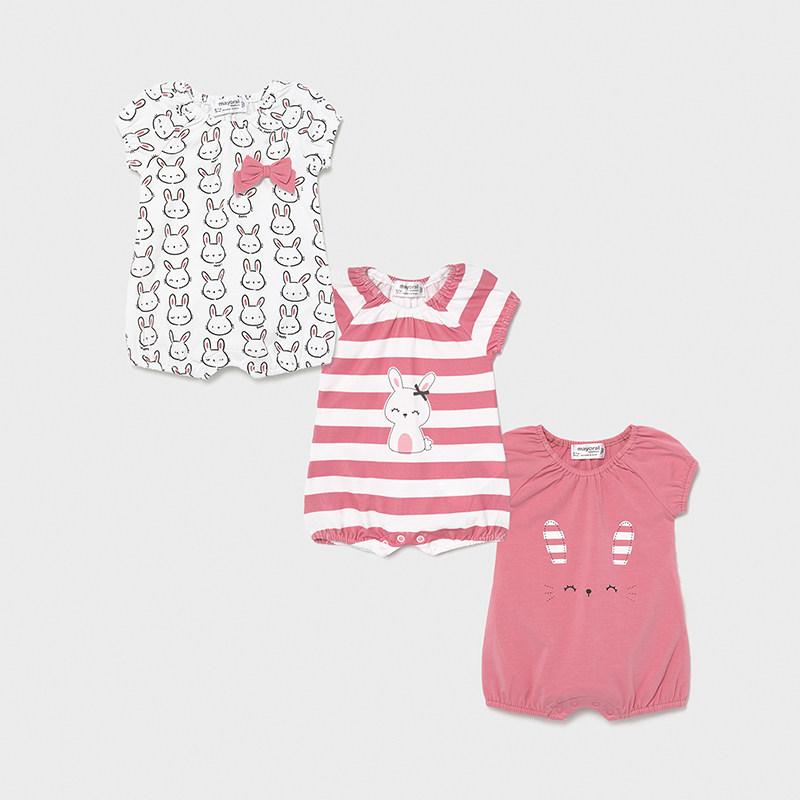 Set pijamas cortos bebé niña