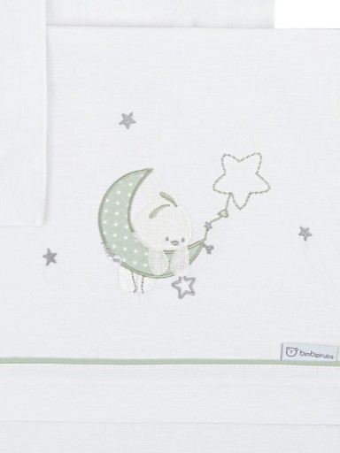 Sabanas bebé algodón Luna verde [1]
