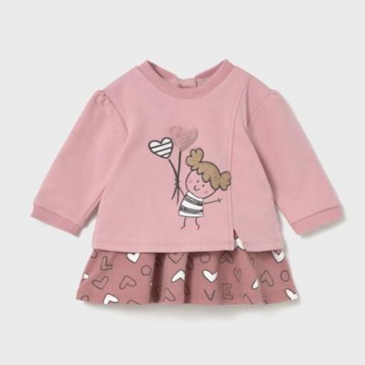 Vestido combinado muñeca felpa recién nacida [0]