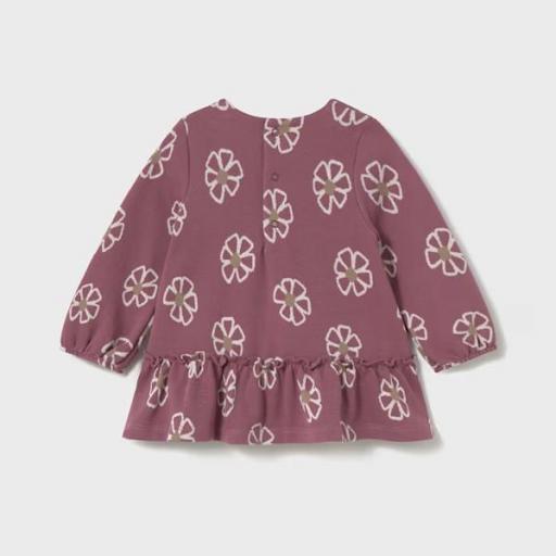Vestido punto jacquard bebé estampado [1]