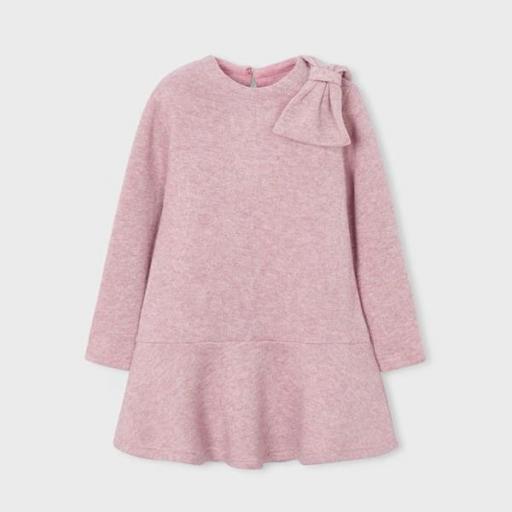 Vestido tricot lazo niña
