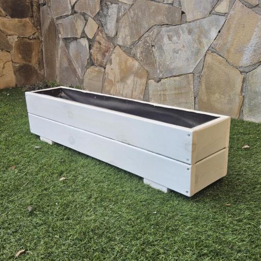 Jardinera 90x20x20 Lasur Blanco [1]