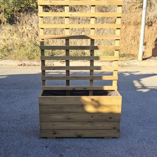 Jardinera a medida 90x30x50 con celosia