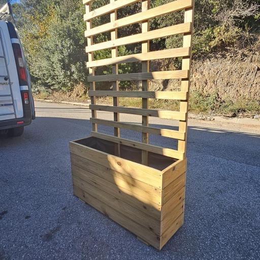 Jardinera a medida 90x30x50 con celosia [4]