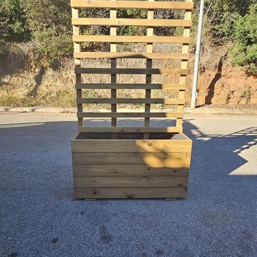 Jardinera a medida 90x30x50 con celosia [3]
