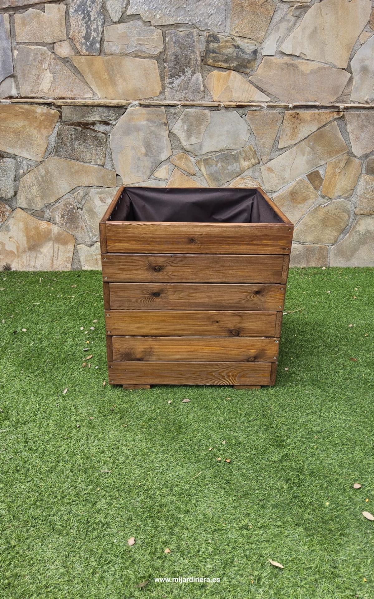 Jardinera 60x60x60 Lasur Nogal