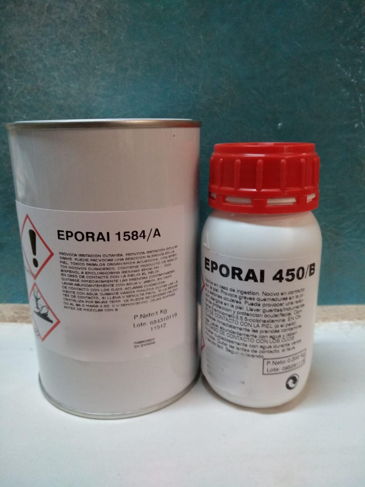 ☑︎ Resina Epoxi Eporai 1584A 1kg  + 450B 200gr