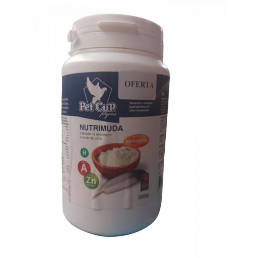 NUTRIMUDA. Complemento vitamínico y mineral para PALOMAS. Pet -Cup 500gr. [0]