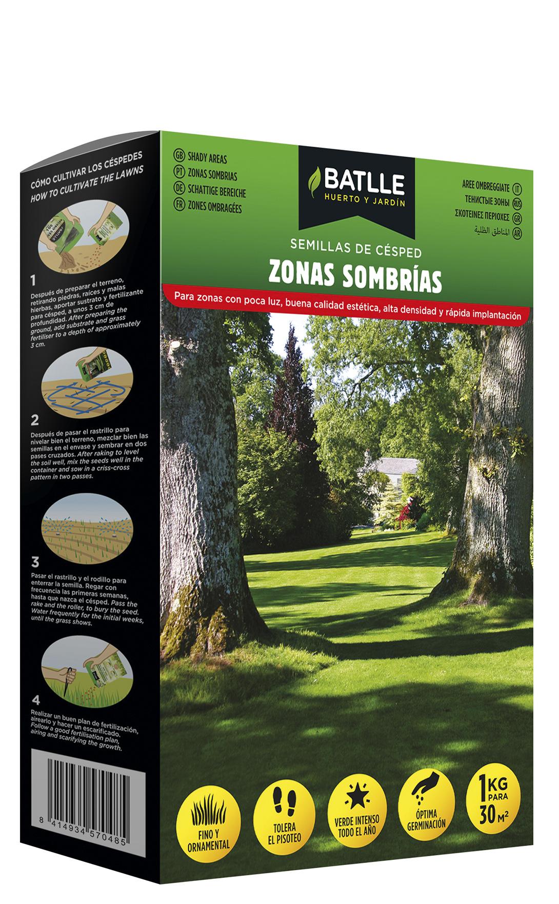 Semilla Cesped ZONAS SOMBRIAS  Battle. 1kg.