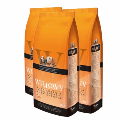  PACK DE 3 Sacos DE 20 kg  de Willowy ALTA ENERGÍA con 3% de DTO [0]