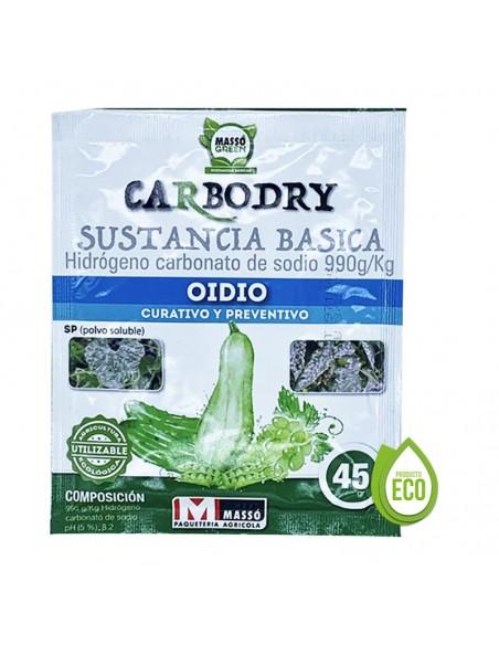 Fungicida Biológico CARBODRY  ECOLÓGICO.contra Oidio Masso green.45gr.