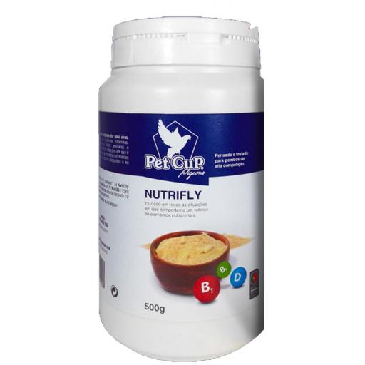 NUTRIFLY. Complemento vitamínico y mineral para PALOMAS. Pet -Cup 500gr.