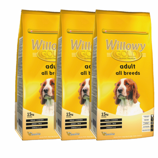 PACK DE 3 Sacos DE 15 kg  de Willowy Gold ADULT con 10% de DTO [0]