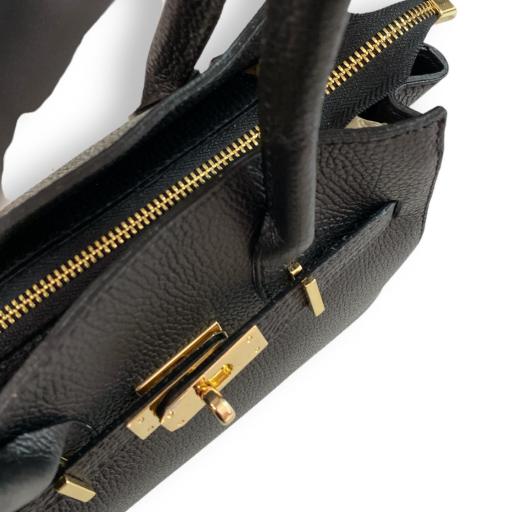 Midi handbag candado negro [2]