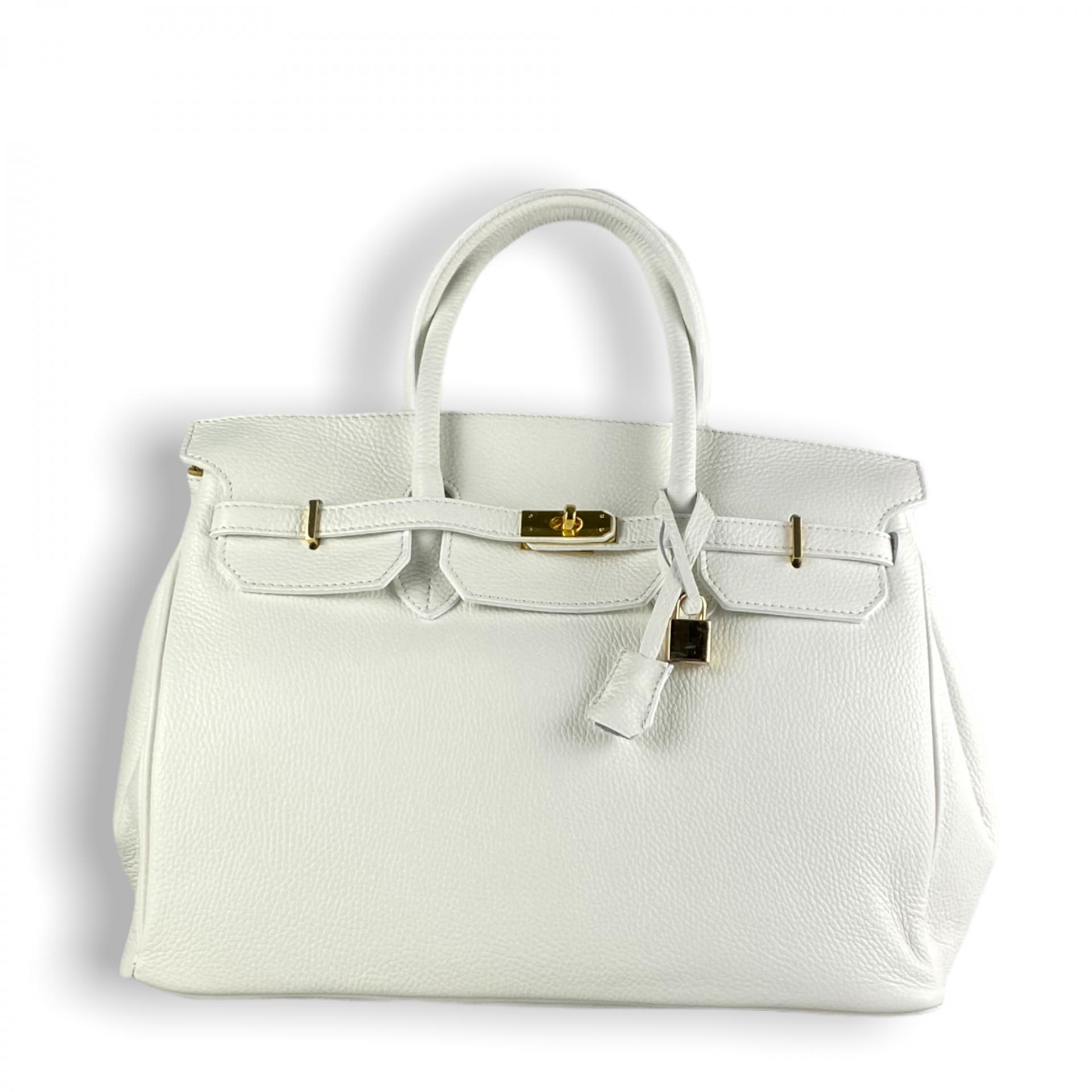 handbag candado blanco
