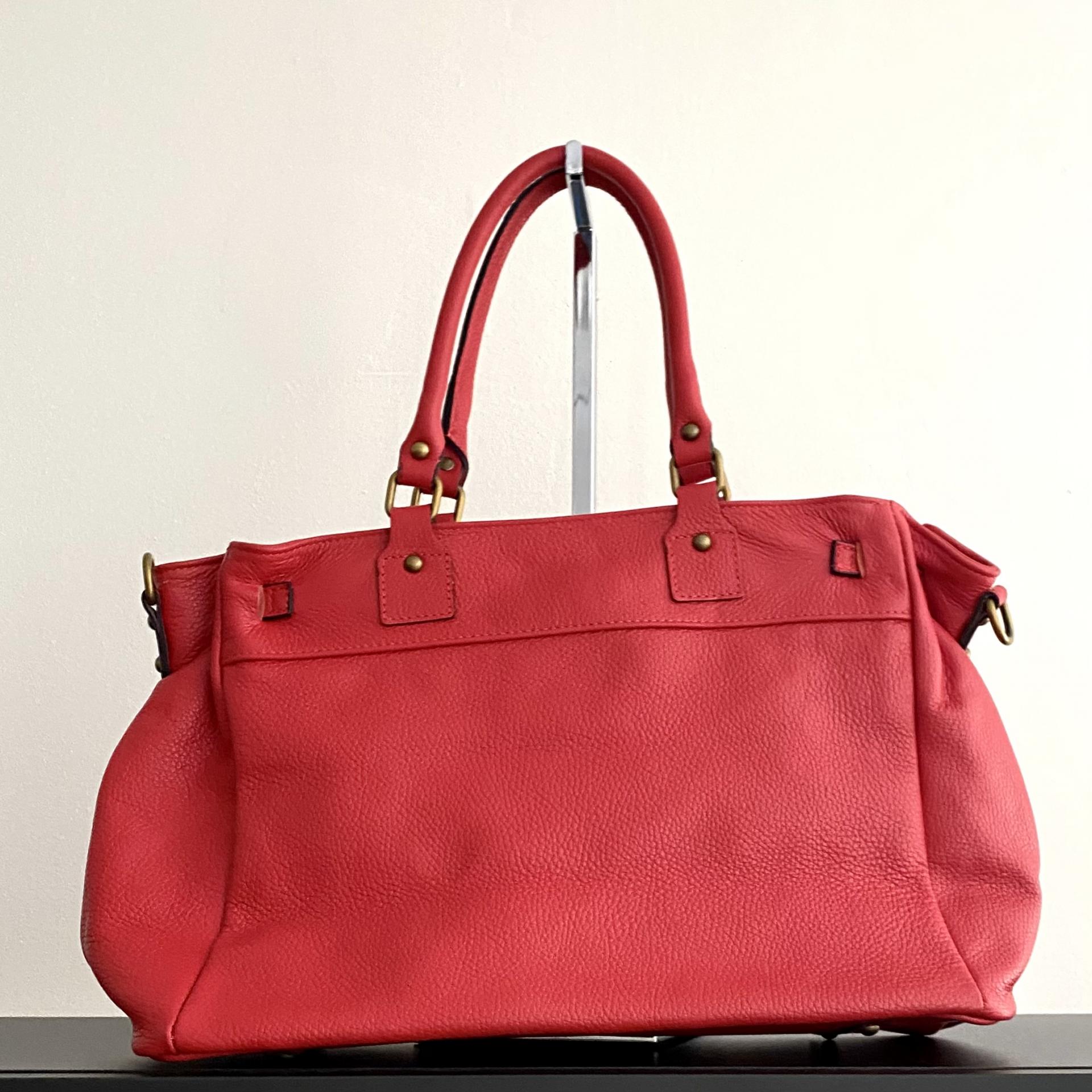 Handbag cremallera rojo