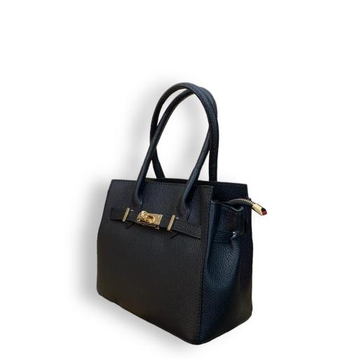 Midi handbag candado negro [4]