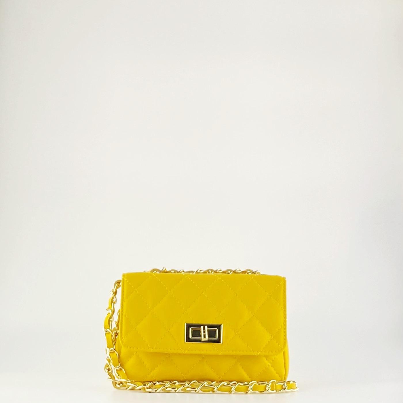 Bolso mini acolchado Amarillo