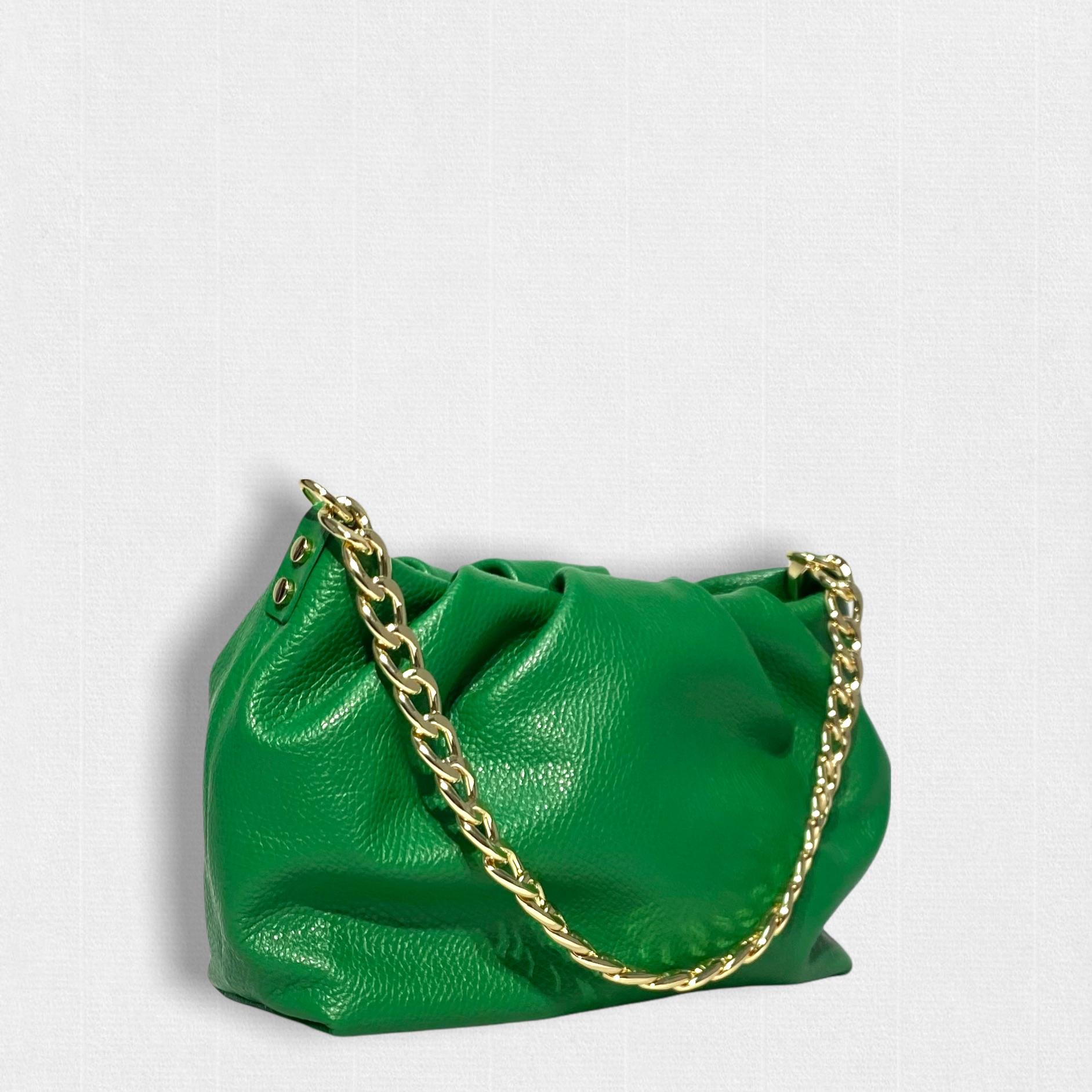 bolso de mano cadena verde