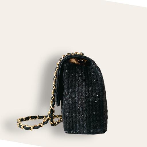 Bolso clasic tweed  negro [2]
