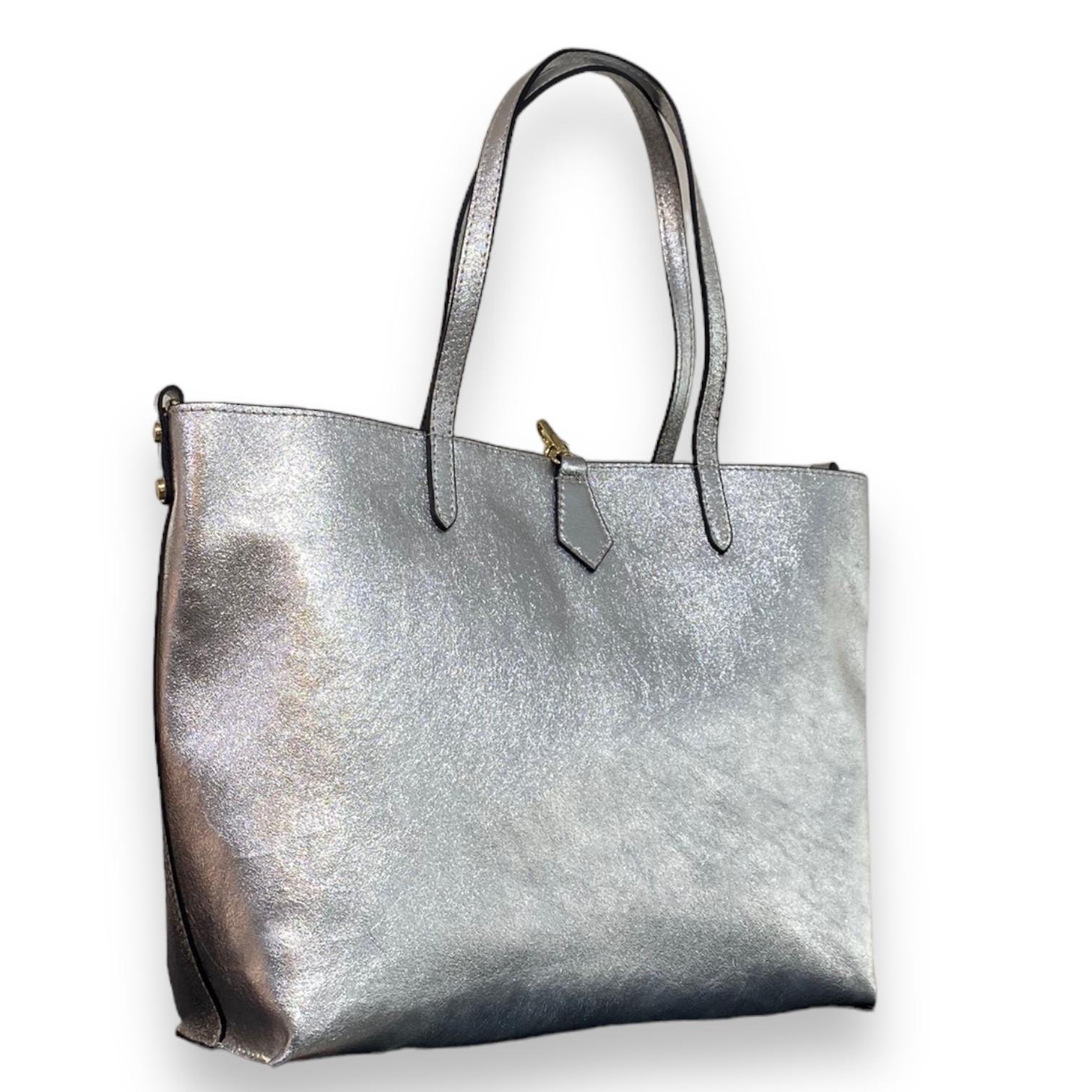 Bolso shopper online plateado