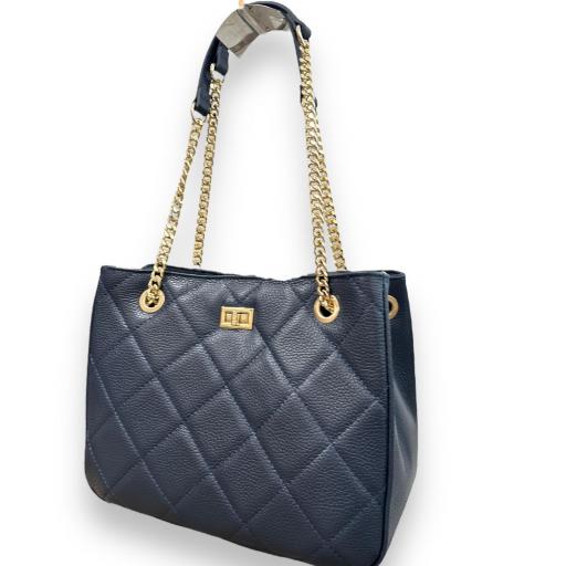 Handbag acolchado azul marino [1]