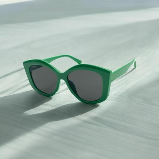 Gafas grande ojo gato verde 