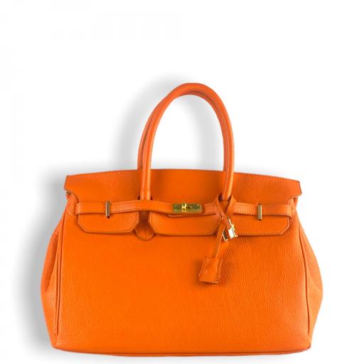 Handbag candado naranja vivo