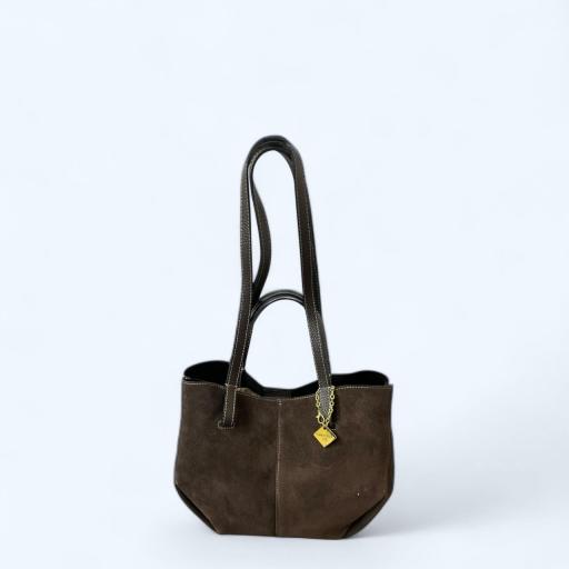 Bolso  Luna M choco ante