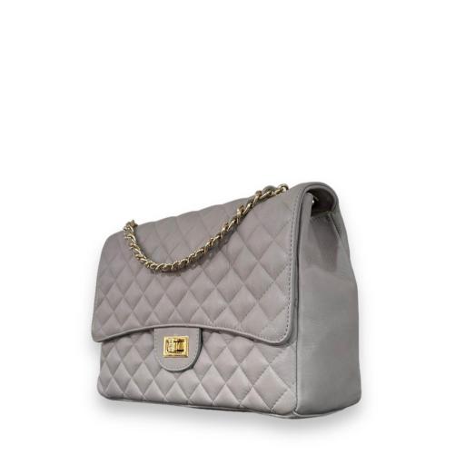 Bolso acolch Maxi gris perla c. Dorada  [1]