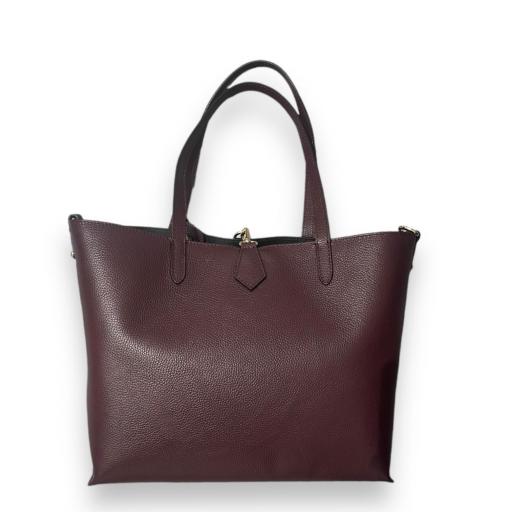 Tote Shopper piel burdeos 