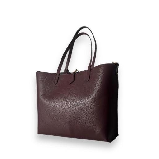 Tote Shopper piel burdeos 