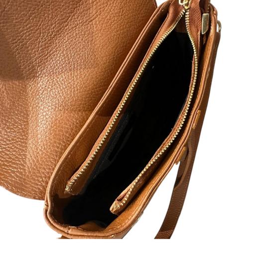 Bolso silla  de montar piel camel [7]