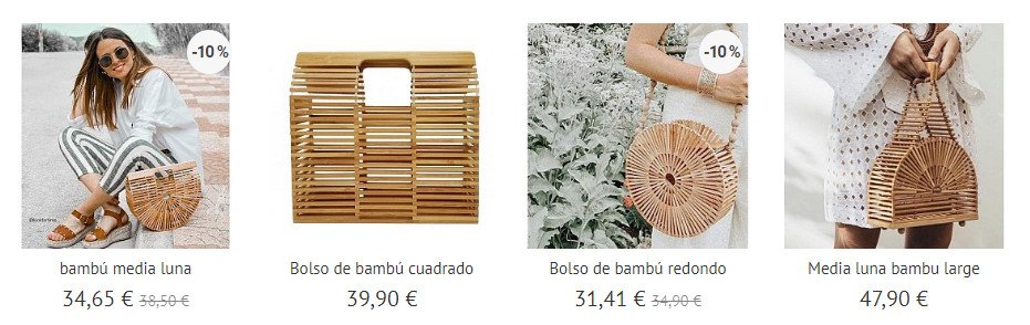 Bolsos de bambú