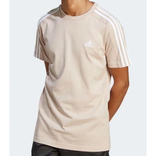 Camiseta Adidas Single Jersey 3 Bandas Beige [1]