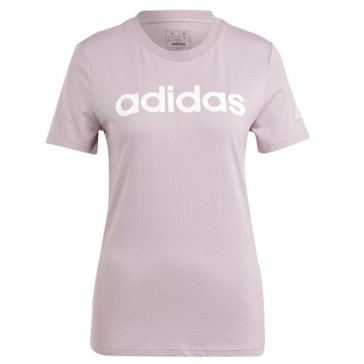 Camiseta Adidas Essentials Linear Lila