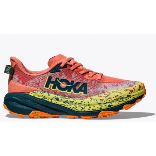 Zapatillas HOKA Speedgoat 6 Mujer Coral/Amarillo