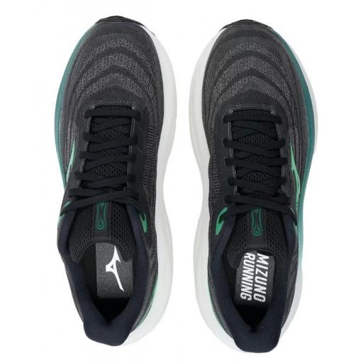 Zapatillas Mizuno Wave Sky 9 Negro/Verde [2]