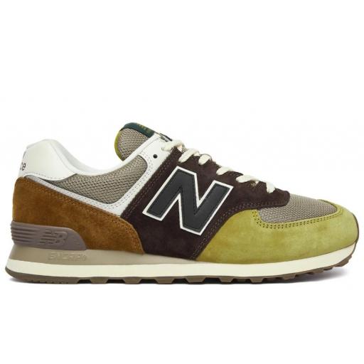 Zapatillas New Balance 574 Iconic Marrón/Verde [0]
