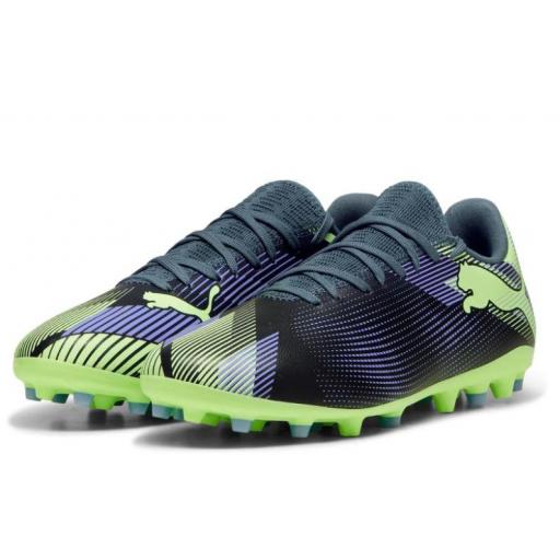 Bota Fútbol Puma Future 7 Play MG Gray/Elektro Purple