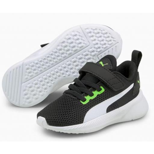 Zapatillas Puma Flyer Runner Velcro Bebé Negro/Blanco [3]