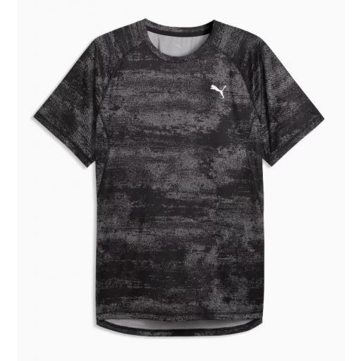 Camiseta Puma Run Velocity Camuflaje Negro/Gris [0]