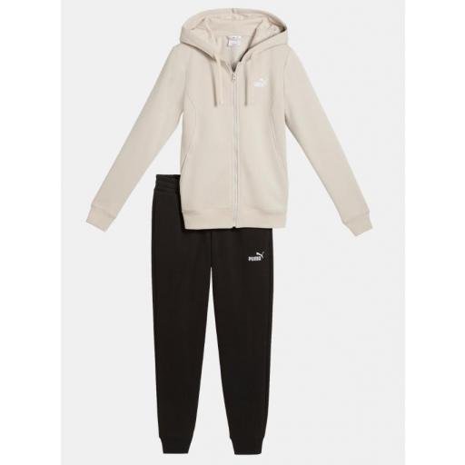 Chándal Puma Hooded Sweat Suit Beige/Negro [0]