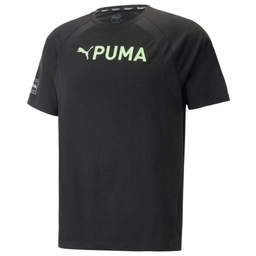 Camiseta Puma Fit Ultrabreathe Triblend Tee Negro/Verde