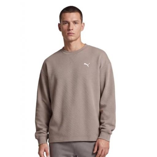 Sudadera Puma ESS Elevated Relaxed Marrón [1]