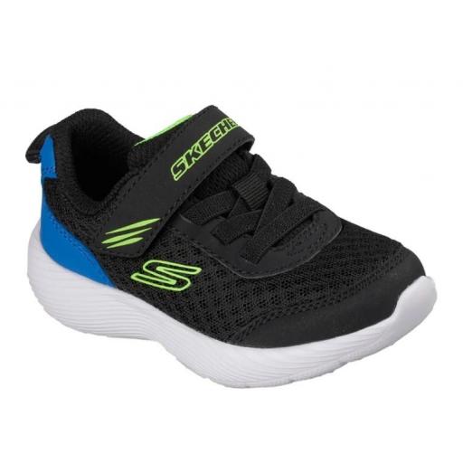 Zapatillas Skechers Dyna-Lite Velcro Niño Pequeño Negro/Azul [1]